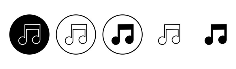 Music icon set. note music icon vector. tone icon