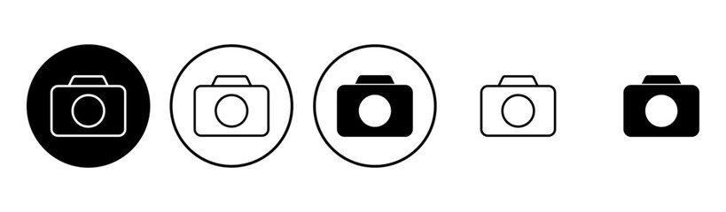 Camera icon set. photo camera icon. camera photography icon.