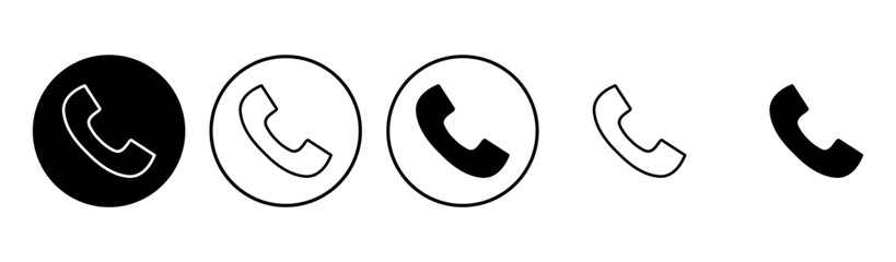 Call icon set. telephone icon vector. phone icon vector. contact us