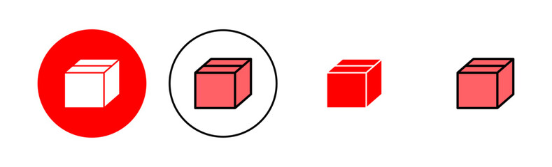 Box icon set illustration. box sign and symbol, parcel, package