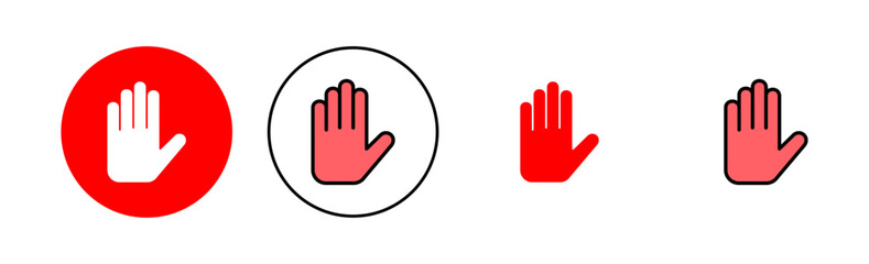 Hand icon set illustration. hand sign and symbol. hand gesture