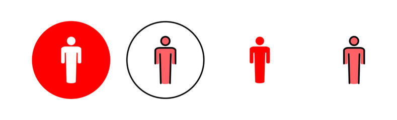 Man icon set illustration. male sign and symbol. human symbol