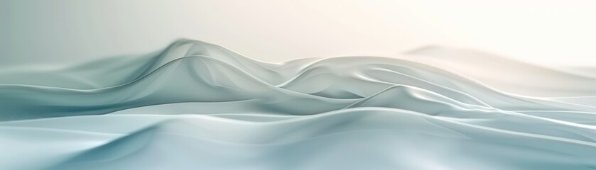 Soft fabric waves with smooth satin texture. Background for technological processes, science, presentations, education, etc