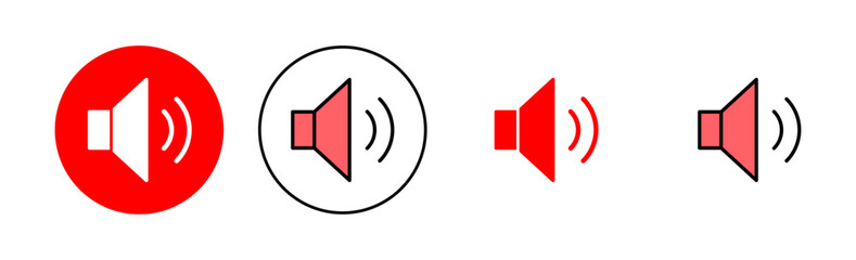 Speaker icon set illustration. volume sign and symbol. loudspeaker icon. sound symbol