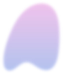 Organic blob gradient silhouette illustration. Gradient blob shape design element