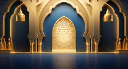 Fotobehang interior of a mosque © MDQDigital