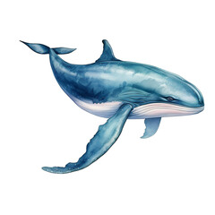 Graceful Whale in Ocean Blues