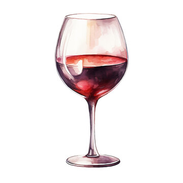 Elegant Wine Glass Watercolor Art