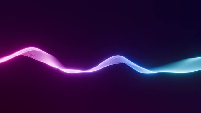 abstract colorful futuristic animated wave lines background, 4k seamless loop backdrop video as technology concept	