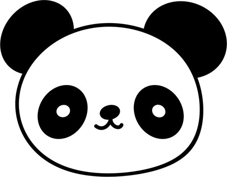 panda face vector
