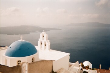 Fototapeta na wymiar Saint Spyridon church Santorini Greece