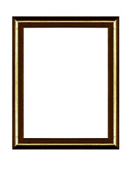 Obraz premium gold frame on white background