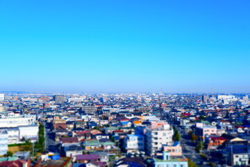 Fototapeta na wymiar 日本の町の住宅街の風景