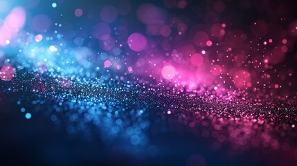Abstract Pink and Blue Bokeh Lights Background for Festive or Luxury Themes