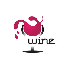 Obraz premium wine logo template is unique and simple
