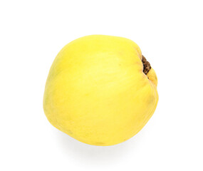 Fresh quince on white background