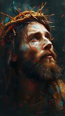 Fototapeta premium Artistic Representation of Jesus Christ and Christian Faith