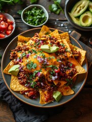 Mouthwatering Nachos with Tempting Accompaniments