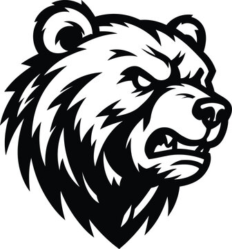 recommend clip art: bear panda head, animal illustration