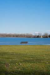 bench on the lake