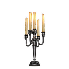 3d render gothic candle holder isolated