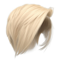 Naklejka premium 3d render short blonde pixie hair isolated