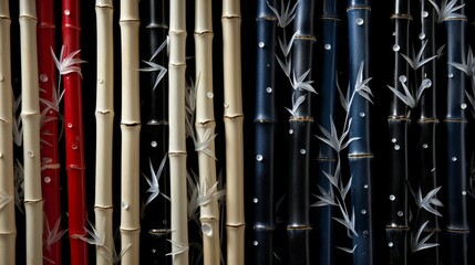Assorted Colored Bamboo Sticks