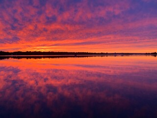 Door County Sunset Over Green Bay, Sturgeon Bay Wisconsin