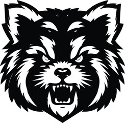 Obraz premium red panda, head, animal mascot illustration,