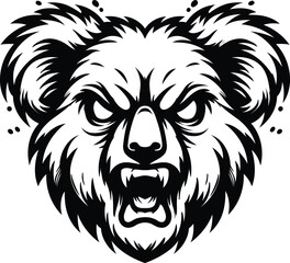 Fototapeta premium koala head, animal mascot illustration,