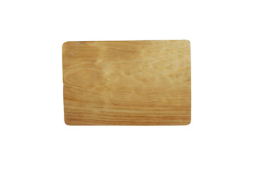Wooden cutting board isolated on white background