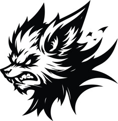 Obraz premium bat head, animal mascot illustration,