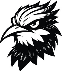 Naklejka premium woodpecker, bird head, animal mascot illustration,