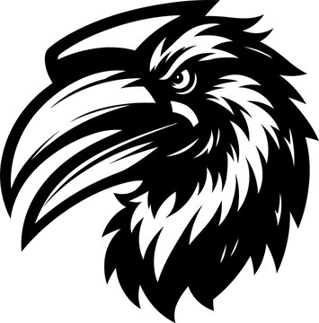 recommend clip art: hornbill, bird head, animal mascot illustration,