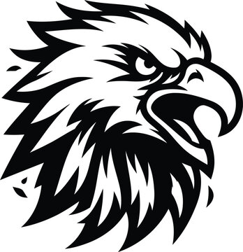 eagle, bird head, animal mascot illustration,