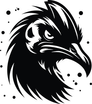 recommend clip art: cassowary bird head, animal mascot illustration,