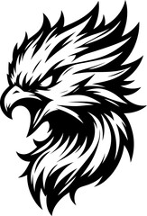Obraz premium phoenix, bird head, animal mascot illustration,