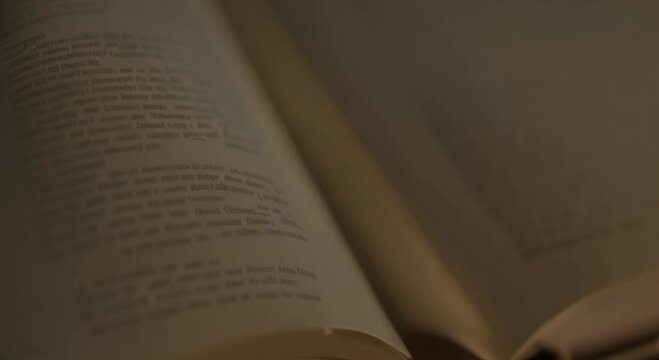 the book is open to the middle page