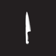 French kitchen knife flat vector design