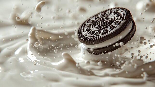 Greeting Card and Banner Design for Social Media for Celebrating National Oreo Day Background
