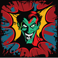 VAMPIRE COMIC STYLE VECTOR COOL AND UNIQUE DESIGN THAT YOU NEED - DESIGN RESULTING FROM ARTIFICIAL INTELLIGENCE (AI)