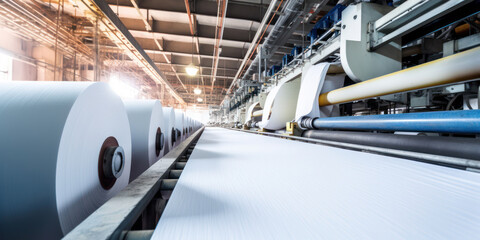 Naklejka premium Industrial Machinery in Modern Factory: Efficient Automation for Continuous Production