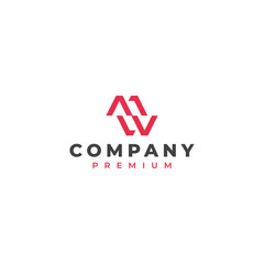 initial letter mw monogram logo