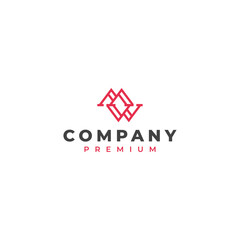 initial letter mw monogram logo