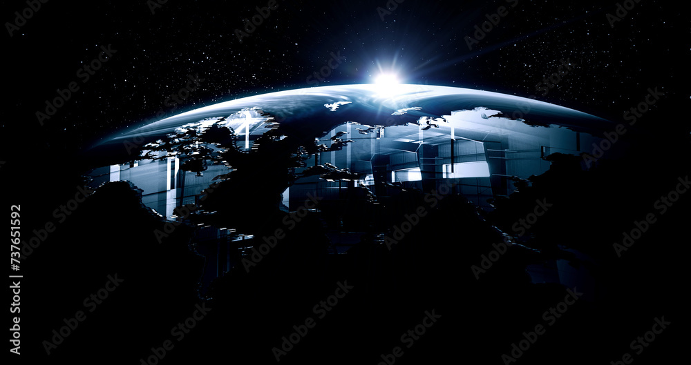 Aufkleber global technologies concept. elements of the image furnished by nasa