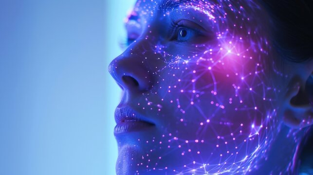 A dynamic holographic display of a skin lesion highlighting changes in color and size for dermatologists to accurately diagnose skin