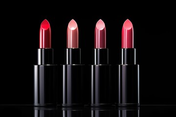 Obraz premium Set of vector realistic lipsticks with different shades