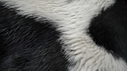 close up view of panda fur pattern texture, black and white animal fur pattern texture background wallpaper