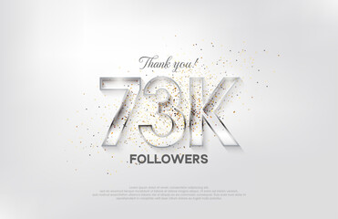 Followers design for the celebration of 73k followers. elegant silver design.