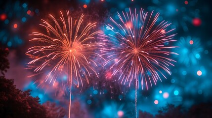 Fototapeta premium fireworks in the night
